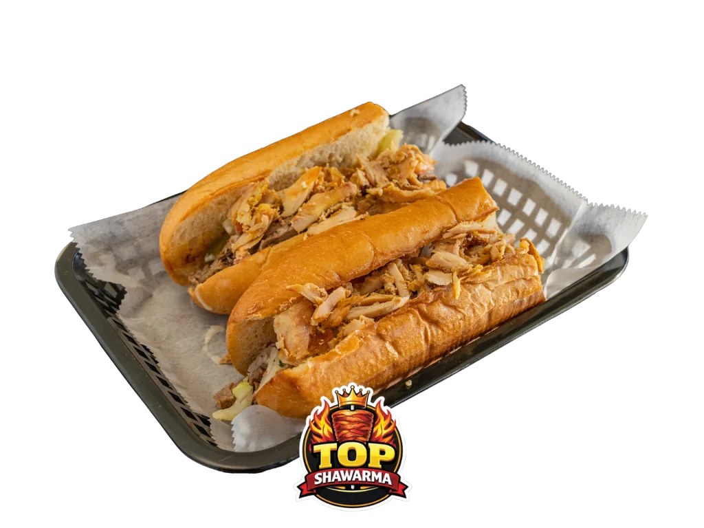 Chicken shawarma sandwiches